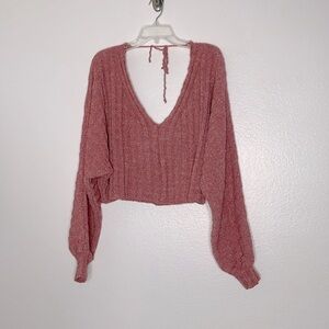 Free People Streetscape Pullover Super Soft Cropped Oversized Sweater Size Small